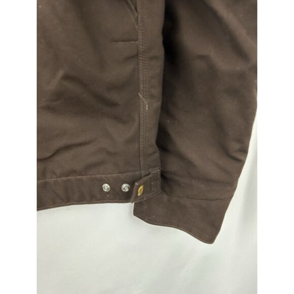Vintage Carhartt Detroit Jacket Flannel Lined 2XL J200DKB Dark Brown Union Labor - Picture 12 of 16